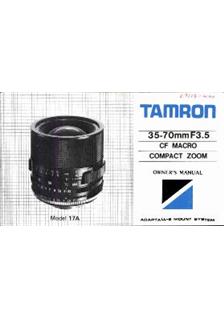 Tamron 35-70/3.5-4.5 manual. Camera Instructions.